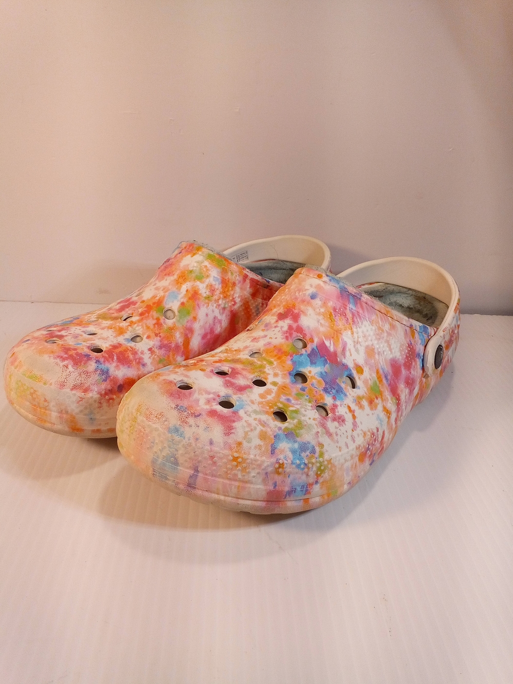 Womens Multicolor Tie Dye Foam Upper Clog Sandals Slip On Strap  Man 9 Woman 11